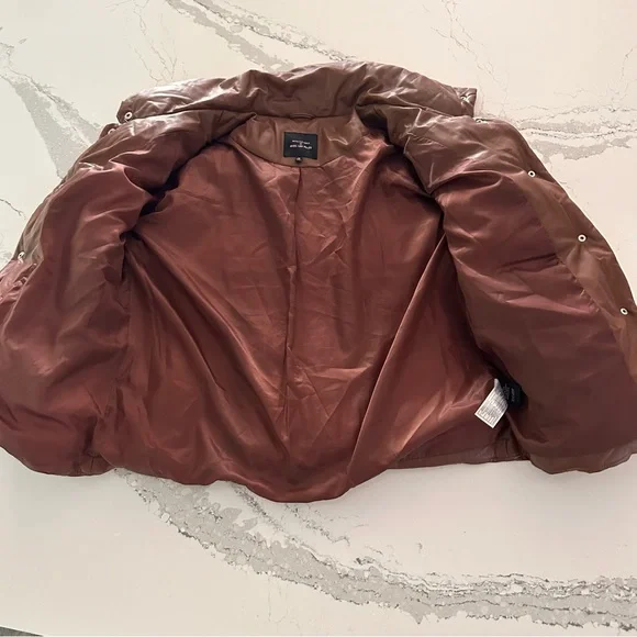 Avec Les Filles Fax Leather Puffer Jacket - Picture 8 of 10